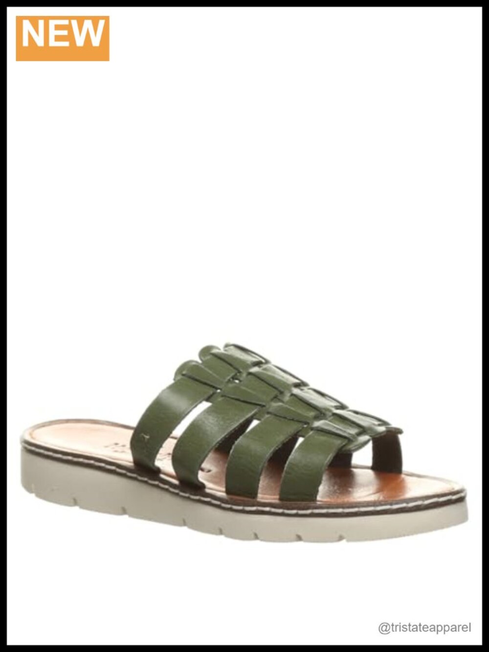 Leather Slide Sandals Huarache Slingback Open Toe Lightweight